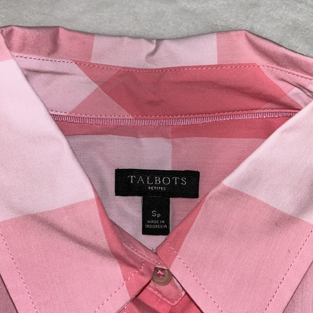 Talbots Long Sleeve Button Down Shirt Size SP - Picture 5 of 8